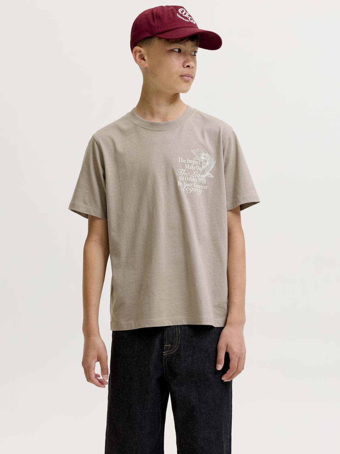 Remera Oriental loose - Vintage Khaki
