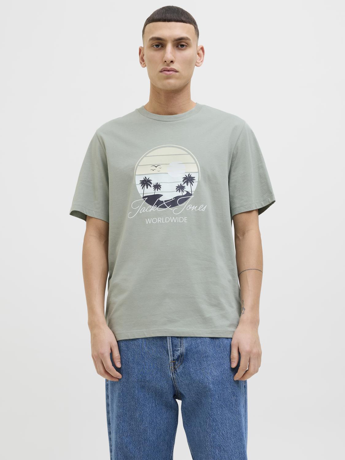 Remera Palm - Iceberg Green