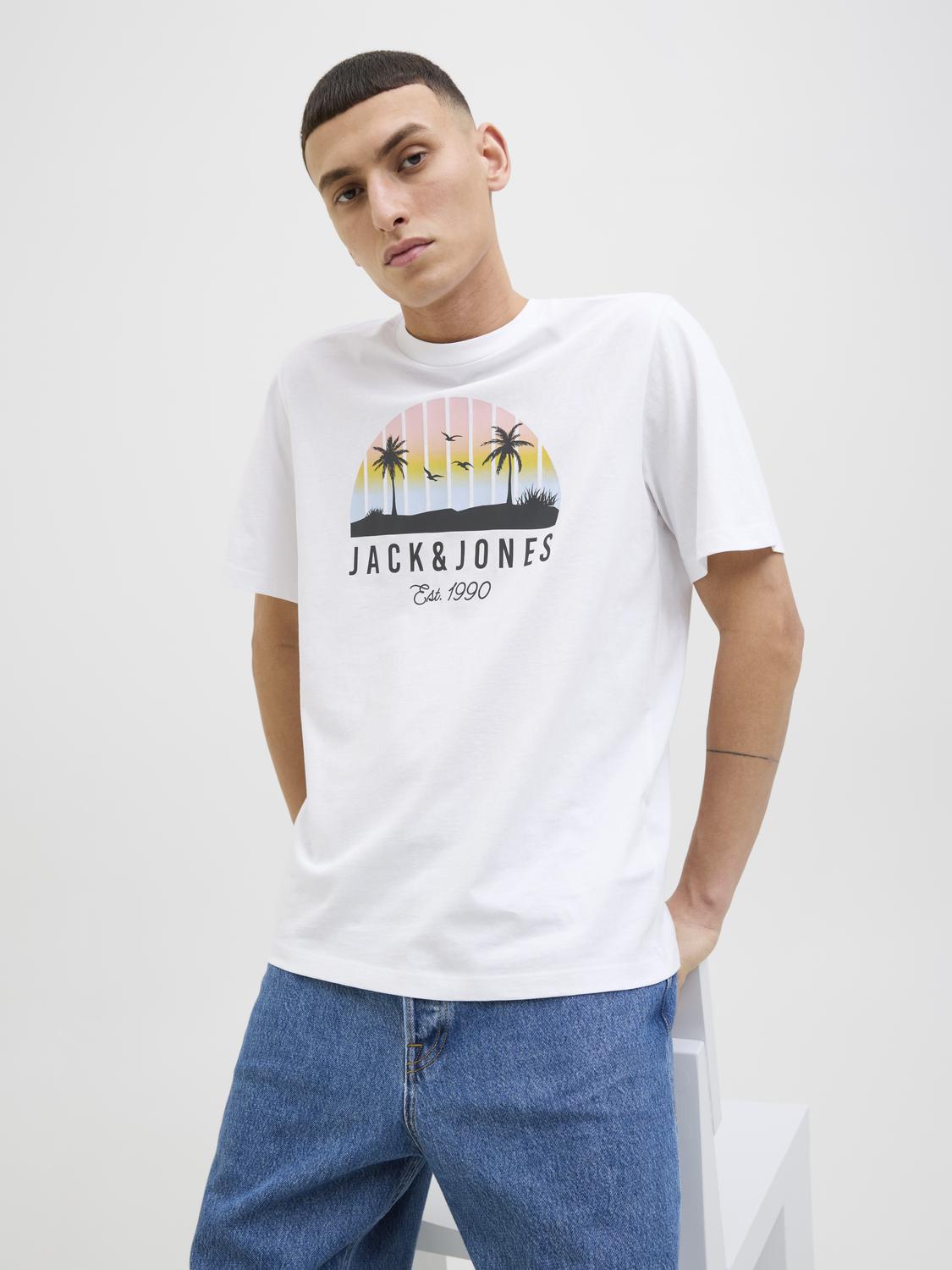 Remera Palm - White
