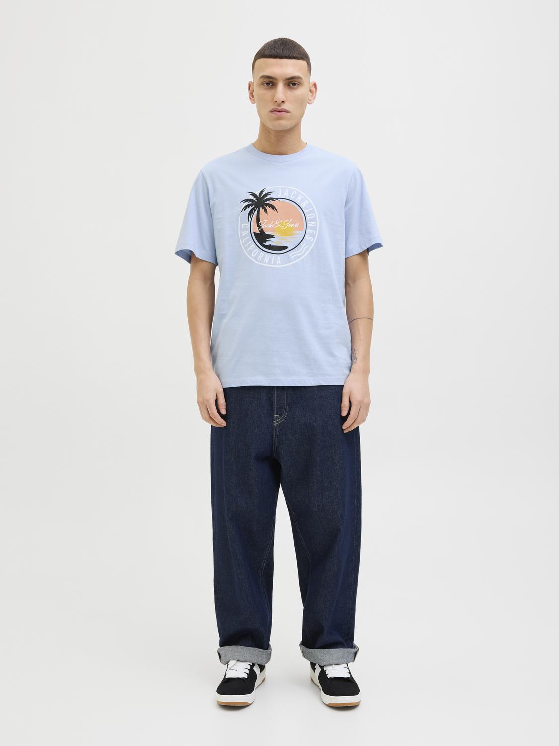Remera Palm - Chambray Blue
