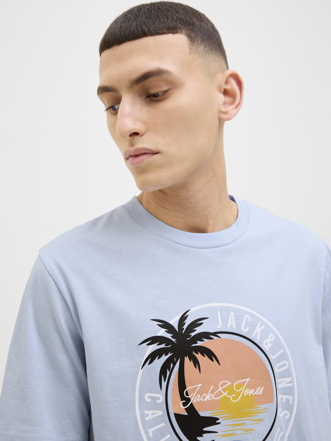 Remera Palm - Chambray Blue
