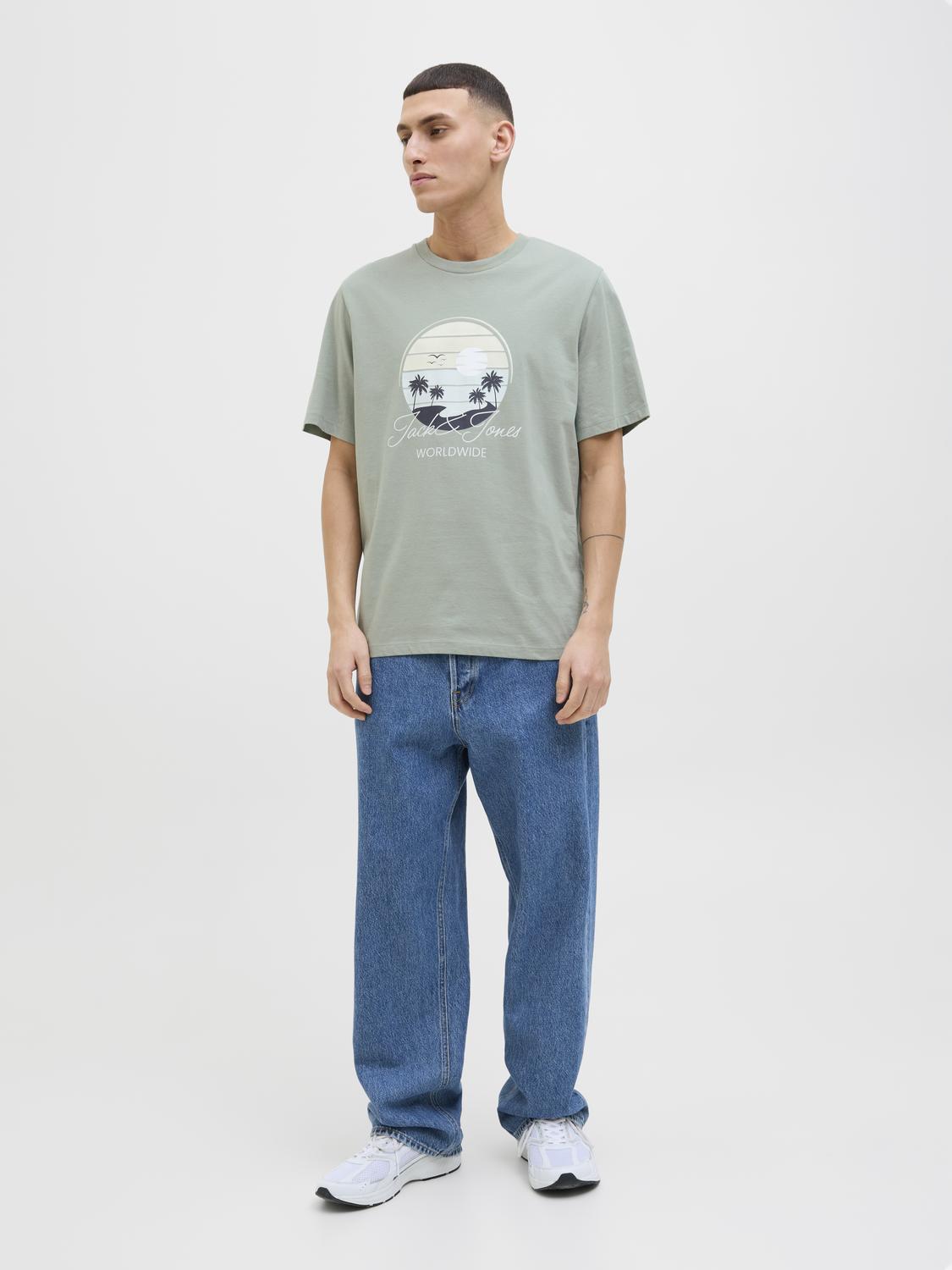 Remera Palm - Iceberg Green