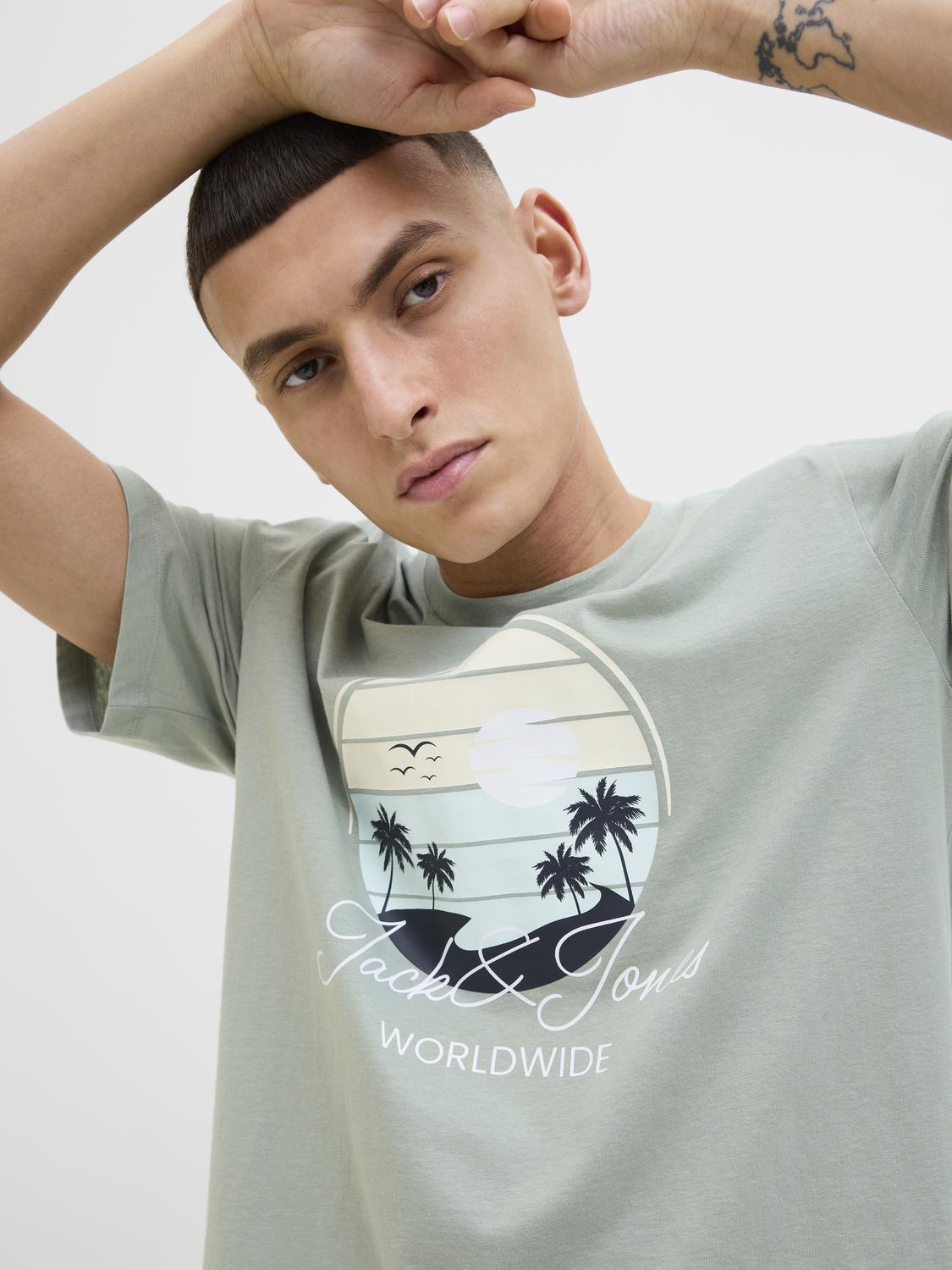 Remera Palm - Iceberg Green
