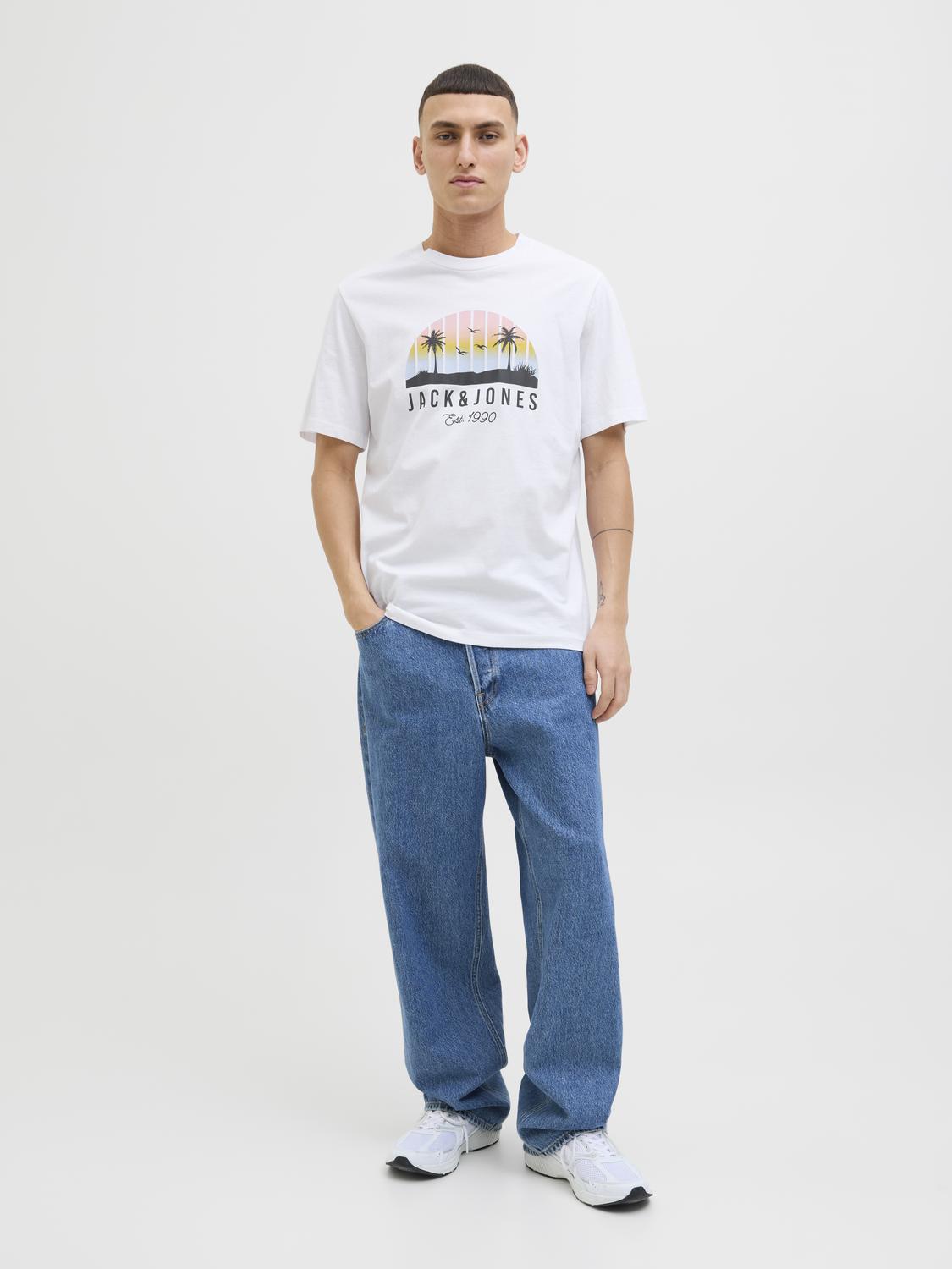 Remera Palm - White
