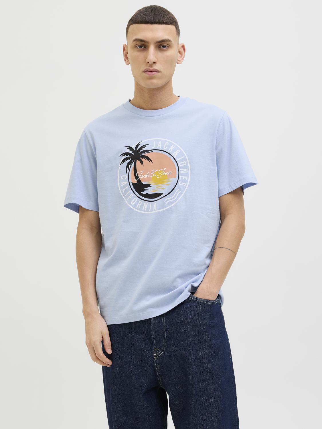 Remera Palm - Chambray Blue