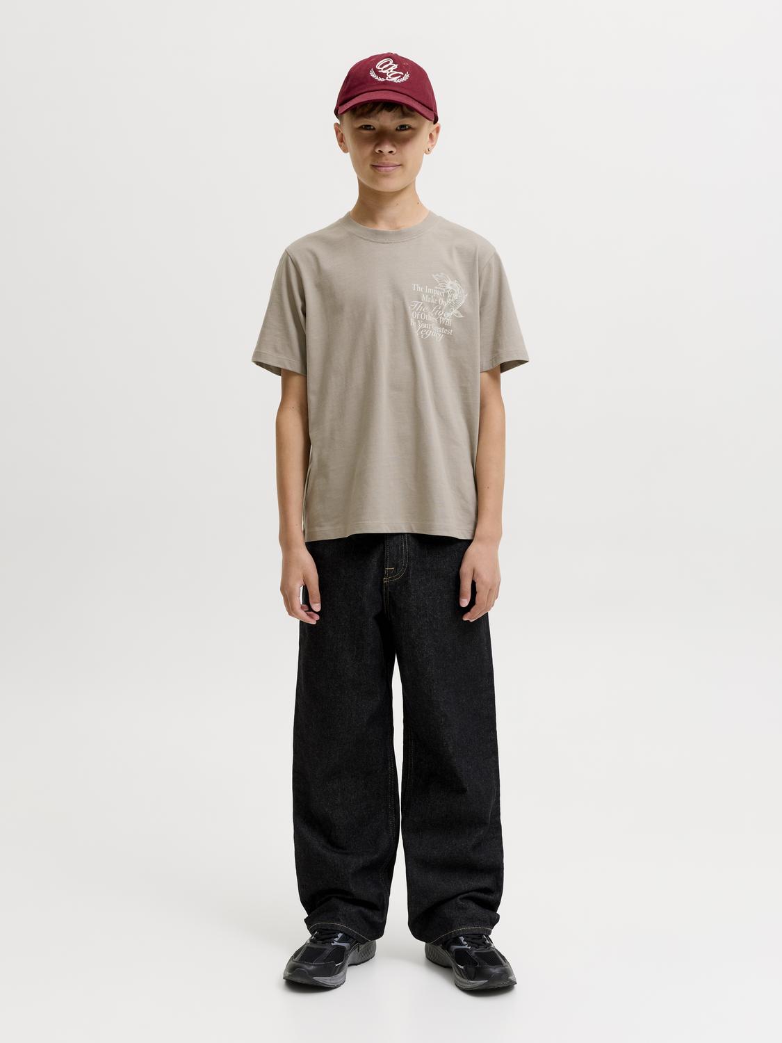 Remera Oriental loose - Vintage Khaki